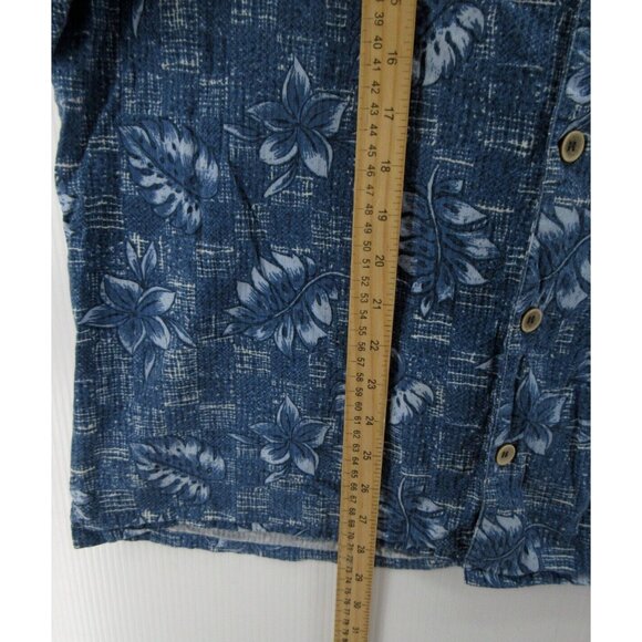 VINTAGE Ocean Pacific Shirt Large OP Hawaiian Floral Button Up Camp * - Picture 4 of 10